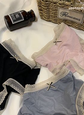 莫代尔蕾丝石墨烯纯棉全棉抑菌裆内裤女士大码无痕女式短裤三角裤