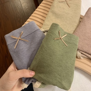 短裤 中高腰收腹内裤 薄款 透气全棉裆纯棉抑菌无痕夏季 女士2025新款