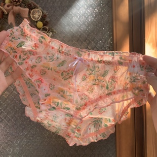 薄款 少女风性感女士蕾丝内裤 纯欲中腰女生夏季 时尚 女情调2025新款