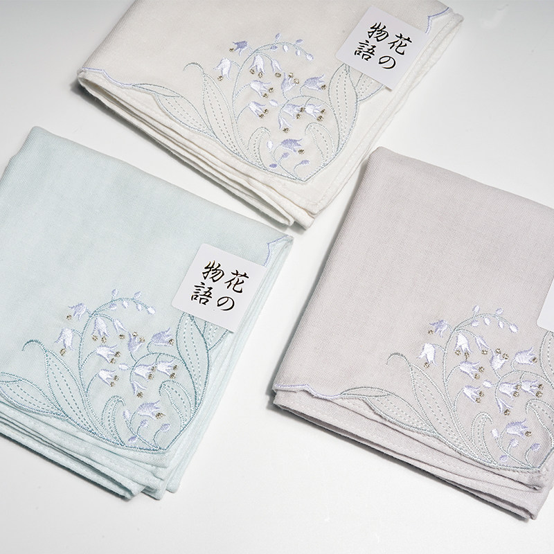 女士手帕纯棉吸汗柔软刺绣