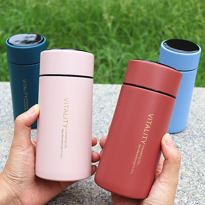 康林智能温度显示304不锈钢保温杯女学生便携小巧迷你水杯子定制