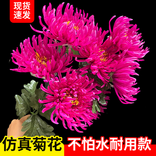 清明节仿真菊花花束上坟墓地扫墓花塑料绢花祭祀殡葬用品摆放假花