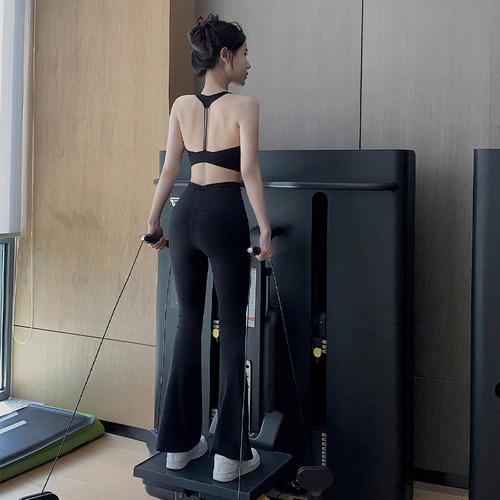 无尴尬线感修身喇叭健身裤