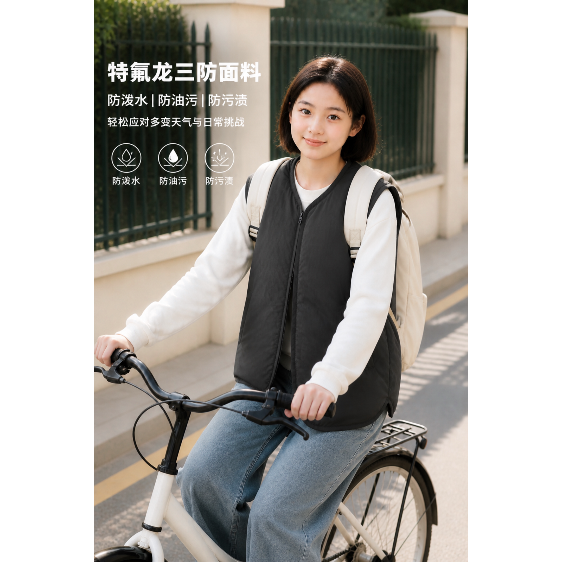 女童羽绒马甲轻薄洋气外穿亲子装