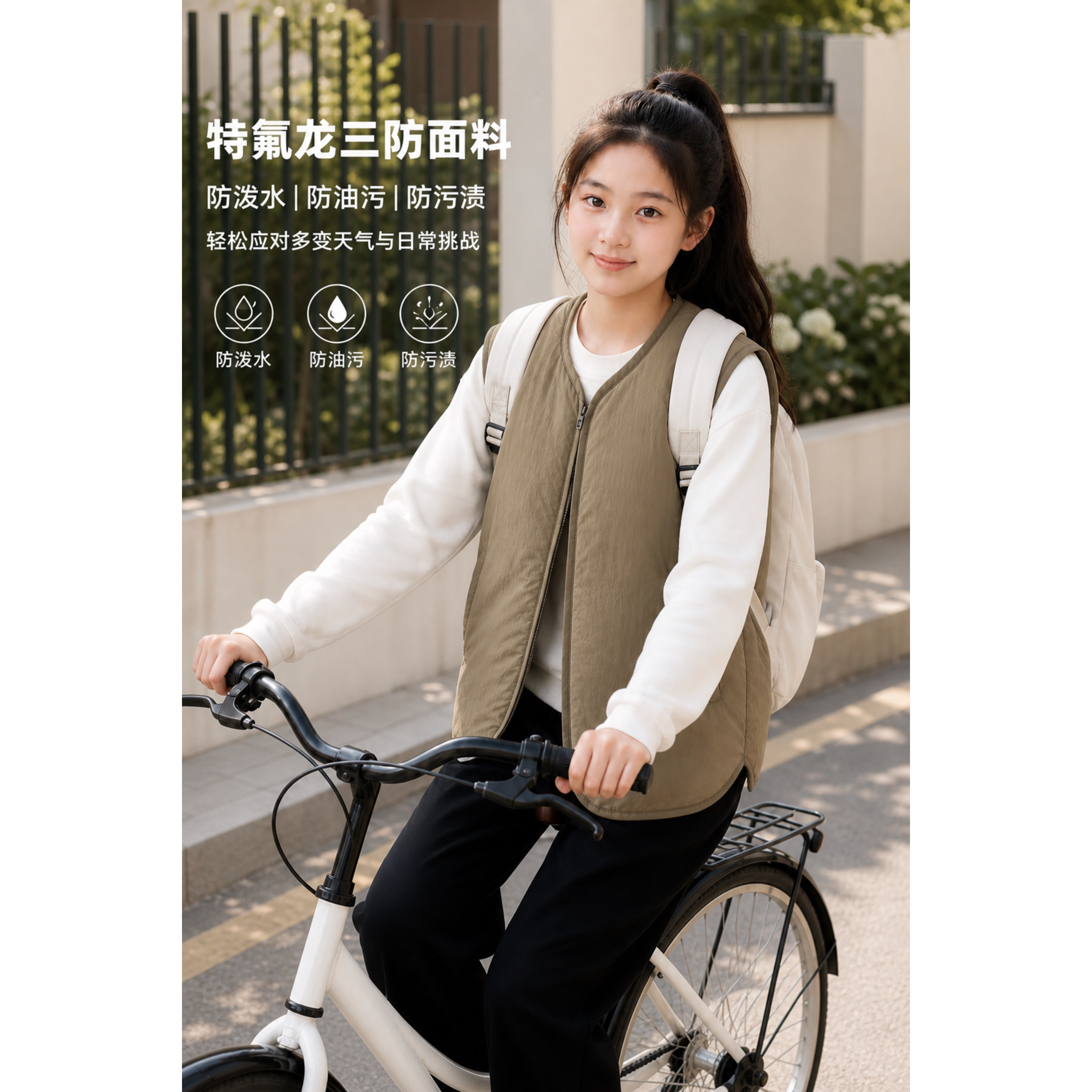女童羽绒马甲轻薄洋气外穿亲子装