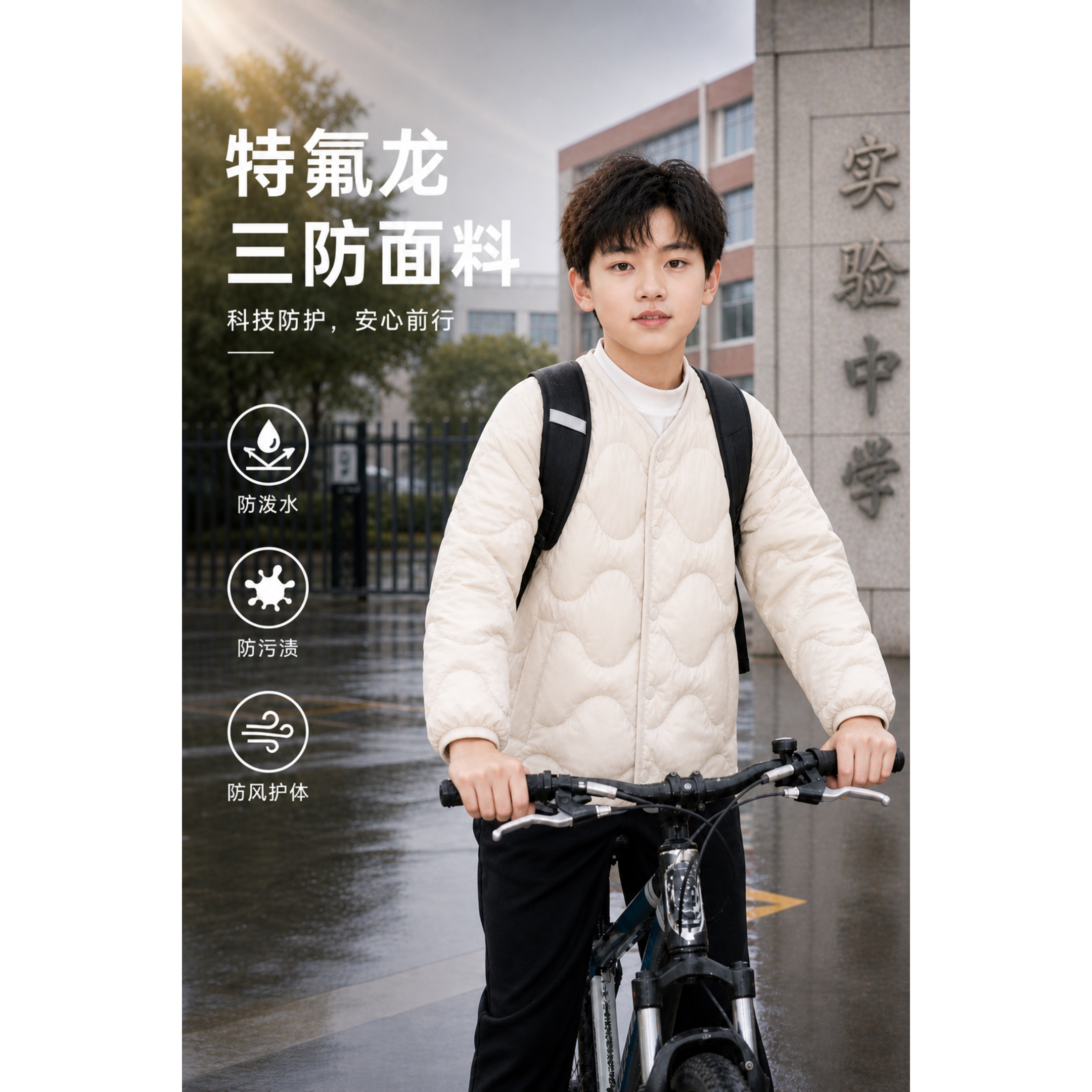 亲子装秋冬新款儿童羽绒服内胆男中大童女学生轻薄校服神器白鸭绒
