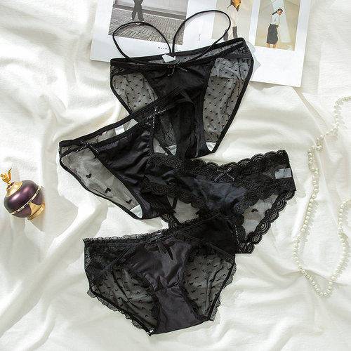 丁香夫人4款不重样缎面蕾丝短裤