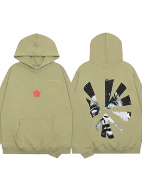 Travis Scott CactusJack Olive Hoodie说唱巡演限定男女帽衫卫衣
