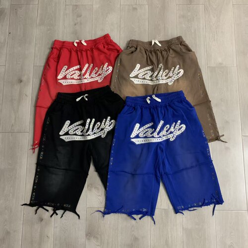 Vale Forever Skittles Shorts 2026ss美潮拼接烫钻绣花短裤