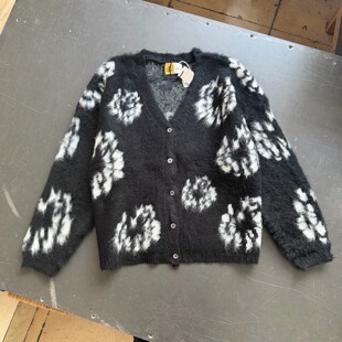 Saint Michael x Denim Tears 联名木棉花刷毛工艺马海毛开衫毛衣