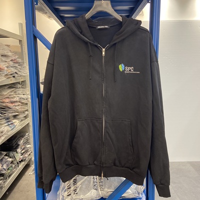 Grailz Project GR欧美重磅潮牌SPC号码复古水洗做旧男女拉链外套