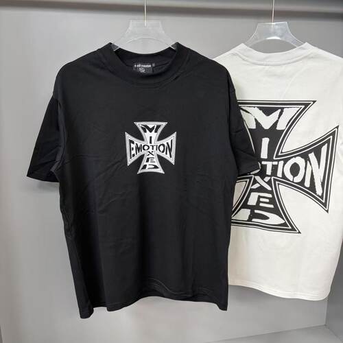 MIXED EMOTION 26SS同款铁十字T恤 美式高街宽松重磅夏装短袖