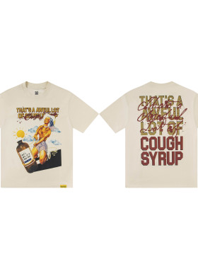 That's A Awful Lot of Cough Syrup 夏季女郎紫水印花短袖T恤