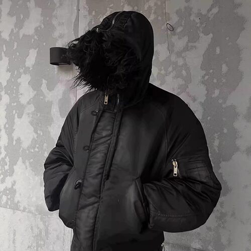 现货GRAILZ Project G/R轰炸N3B做旧毛领棉服vintage飞行夹克外套