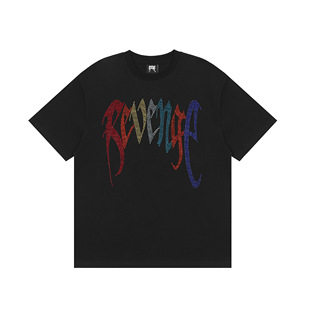 【现货】REVENGE GALLERY彩钻LOGO心碎OVERSIZE美潮宽松复古短袖