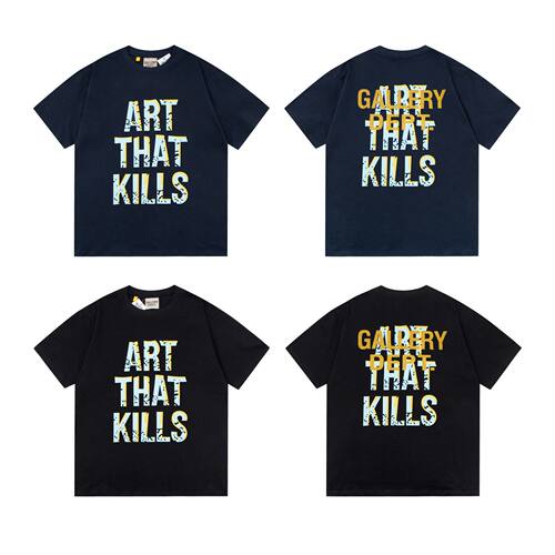 美式限定GALLERY DEPT ART THAT KILLS破裂印花男女宽松短袖T恤夏