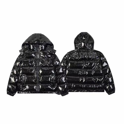 现货Trapstar新款PU皮男女同款帽子可拆卸棉服外套