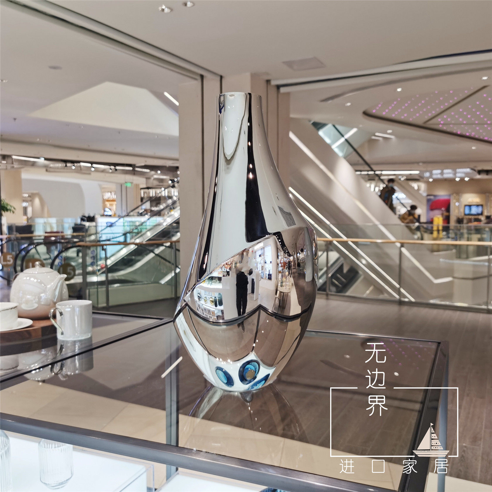 georg jensen乔治杰生 flora超大北欧花瓶家居装饰品客厅插花摆件