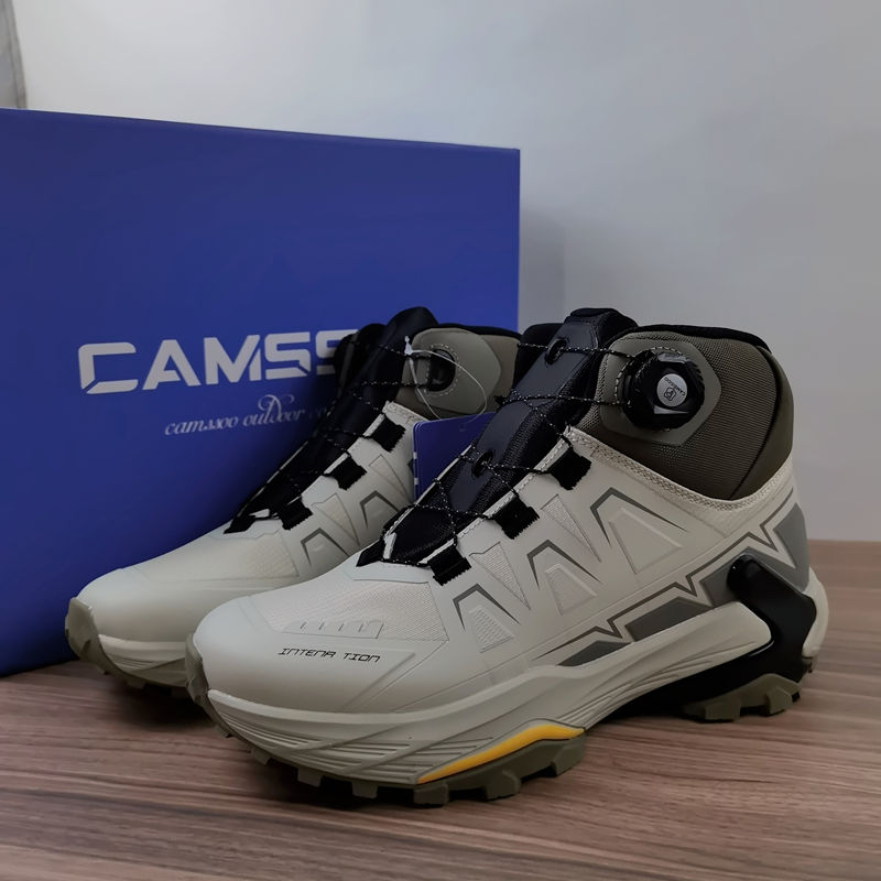 秋冬户外越野跑鞋美骆世家旋转扣防泼水中帮徒步登山鞋防滑运动鞋