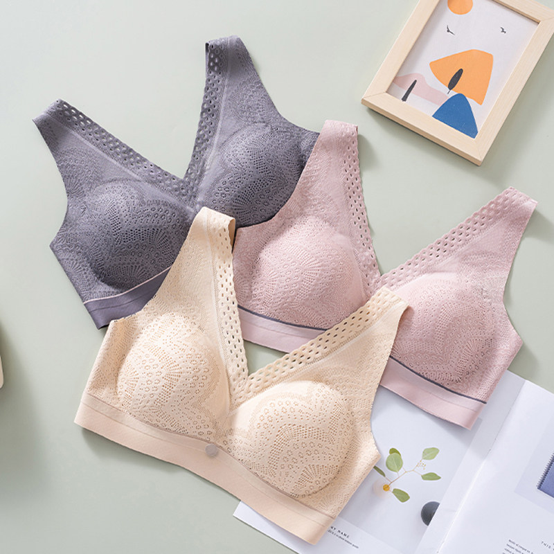 内衣女2025新款爆款大胸显小背心式无钢圈美背收副乳薄款透气文胸