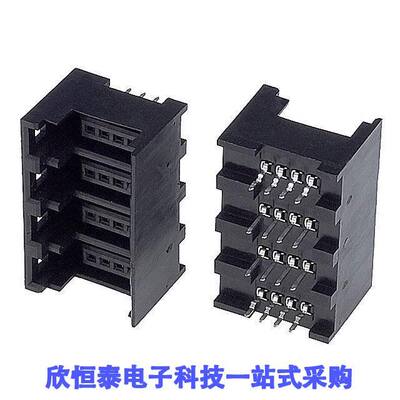 1473567-4连接器 《 CONN HDR 16POS 0.079 GOLD PCB    》