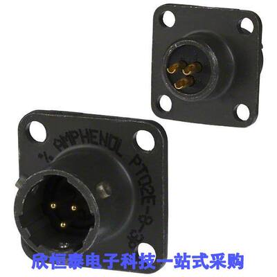 PT02A-8-3P连接器 《 CONN RCPT MALE 3POS SOLDER CUP    》