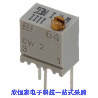 64WR50LF电位计 《 TRIMMER 50 OHM 0.25W PC PIN TOP    》