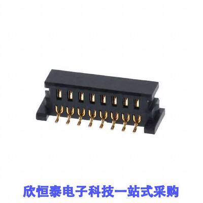 1674000-2连接器 《 CONN HDR 8POS 0.039 GOLD SMD R/A    》