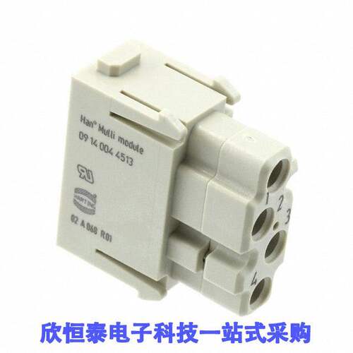 09140044513连接器 《 MODULE FEMALE 4POS CRIMP/SOLDER    》
