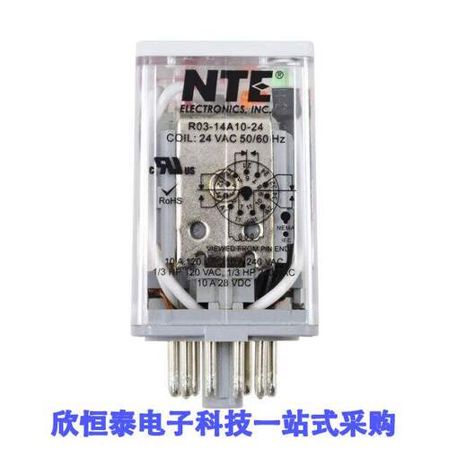 R03-14A10-24继电器 《 RELAY-10AMP-3PDT-24VAC    》