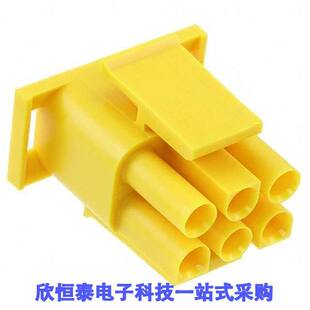 CONN UNIV 6POS 4连接器 PLUG YELLOW 480704