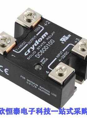 DC60D100继电器 《 SSR RELAY SPST-NO 100A 1-48V    》