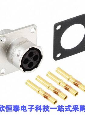RT00104SNH-K连接器 《 CONN RCPT FMALE 4POS GOLD CRIMP    》