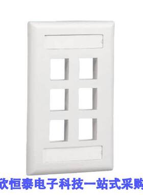 NK6FEIY连接器 《 FACEPLATE SNGL GANG 6PORT IVORY    》