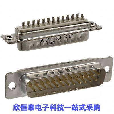 DB25P064TXLF连接器 《 CONN D-SUB PLUG 25POS SLDR CUP    》