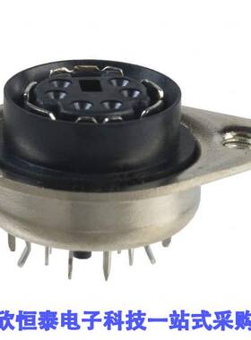 5750131-2连接器 《 CONN RCPT FMALE MINI DIN 6P SLDR    》