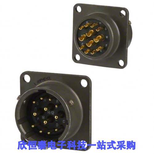 MS3112E14-12P连接器 《 CONN RCPT MALE 12POS SOLDER CUP    》
