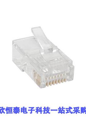 N030-100-STR连接器 《 CAT5E RJ45 MOD PLUGS RND 1=100    》