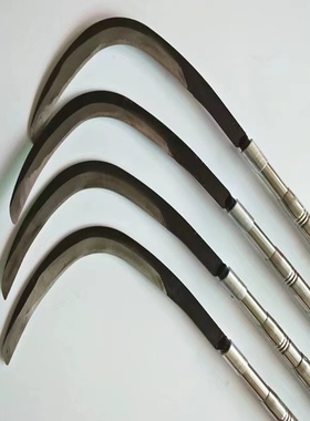 不锈钢伸缩杆槟榔刀 勾果割香椿 槐花杆 加厚水草镰刀杆户外用品