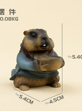 树脂土拨鼠新款摆件手机支架周边
