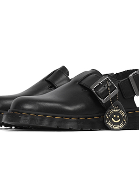 疯家自制 马丁勃肯单鞋jorge黑色懒人包头半拖鞋固特异工艺凉鞋子