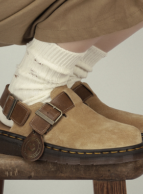 疯家自制 马丁勃肯单鞋jorge英伦复古包头半拖鞋固特异工艺凉鞋