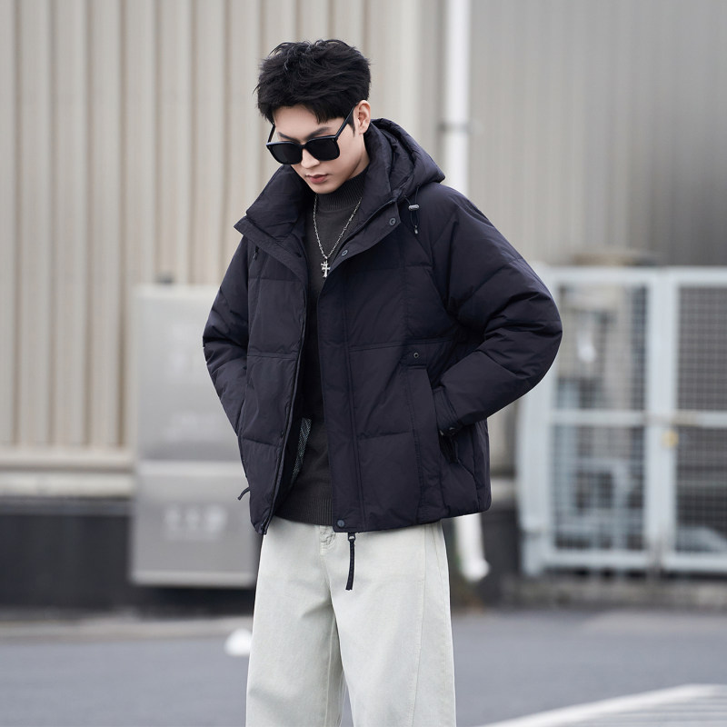 2025新款轻薄羽绒服男冬季加厚连帽保暖男冬装高端正品防寒服外套