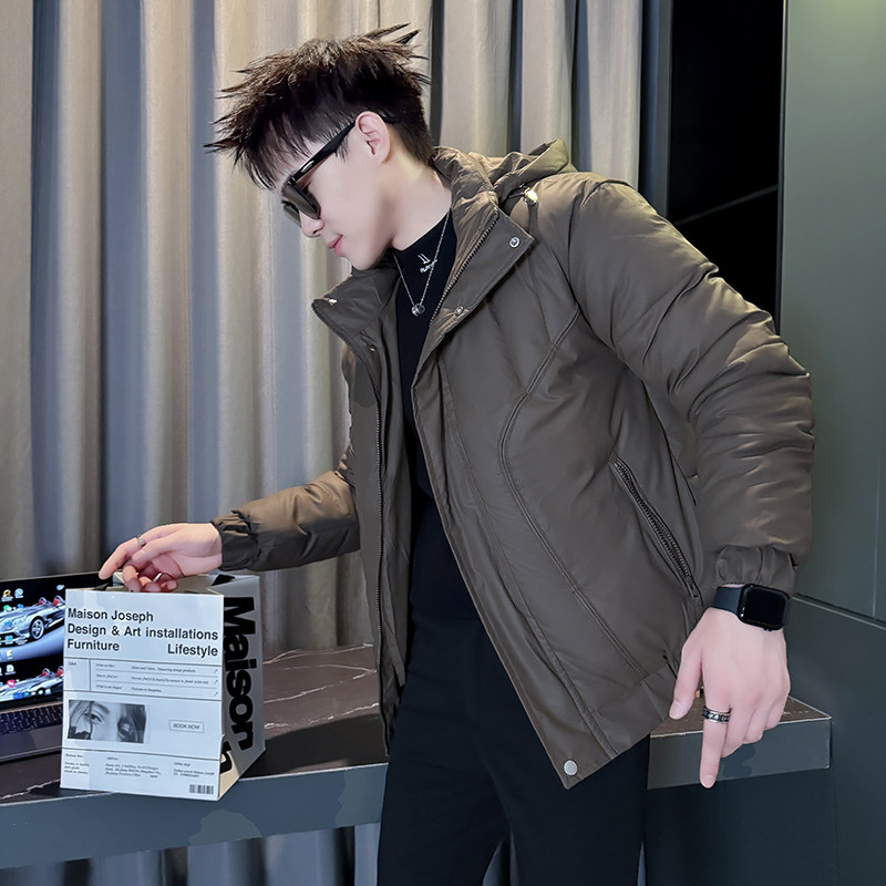 冬季连帽棉衣男款高级感羽绒服2025新款爆款加厚休闲潮牌棉袄外套