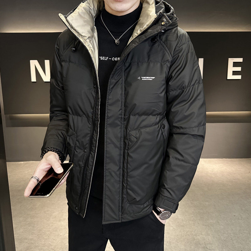 连帽羽绒服外套男冬季加厚保暖2026新款潮牌时尚休闲短款百搭韩版
