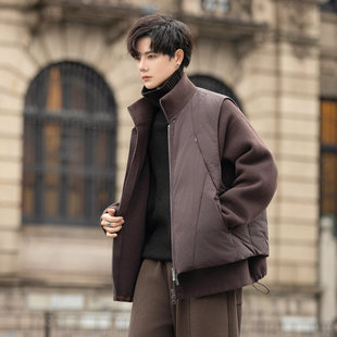 二合一可拆卸两件套羽绒服男士2025新款冬季加厚潮流坎肩马甲外穿