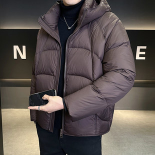 2025新款男士羽绒服冬季加厚300g高充绒量龟背设计感青少年防寒服