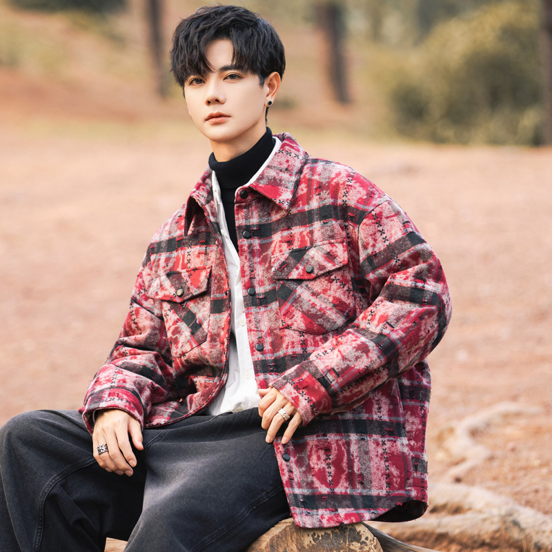 2025新款羽绒服男士冬季百搭休闲外套美式翻领高级感宽松立领潮流