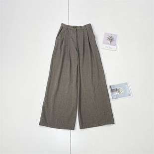 女通勤御姐休闲宽松阔腿裤 X1职场日常双杀西装 25冬新款 外单纯元 裤