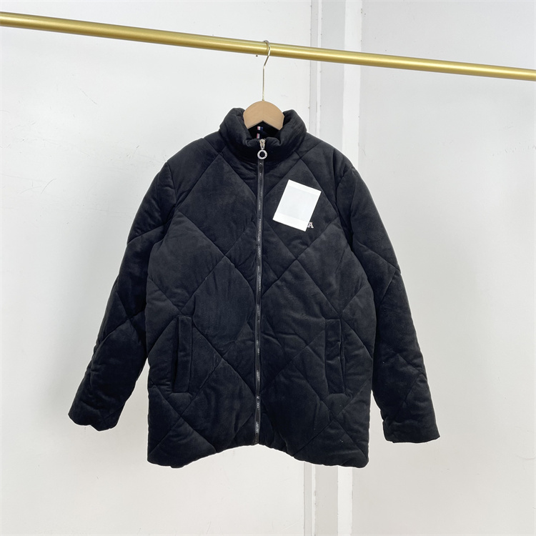 C5烫钻小ma~外单2025冬季新款菱格立领棉服棉衣女士保暖外套丝绒